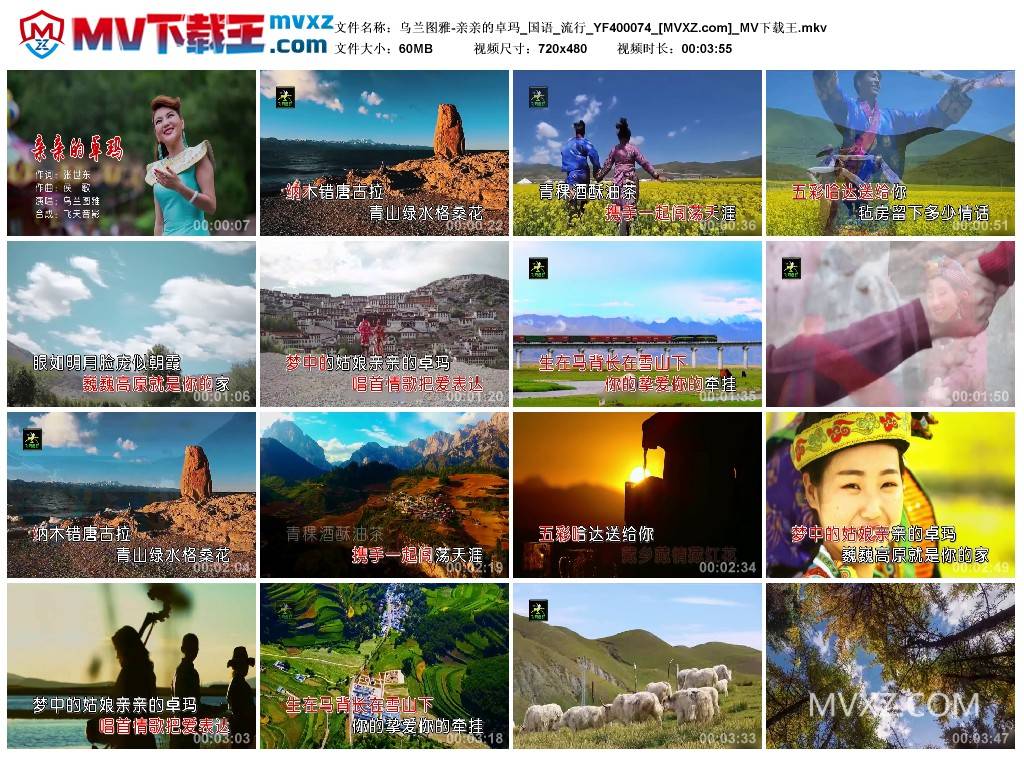 乌兰图雅-亲亲的卓玛_国语_流行_YF400074